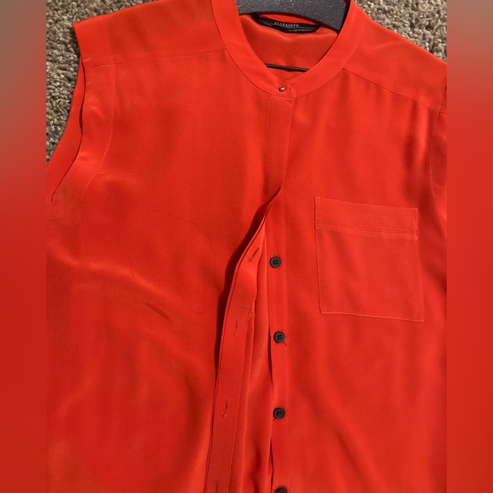 All Saints Red Mini Dress